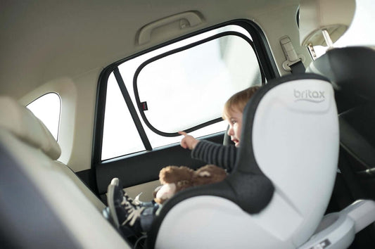 BRITAX ROMER osłona przeciwsłoneczna na szybę samochodu UPF30+  2 sztuki czarna osłona okna auta