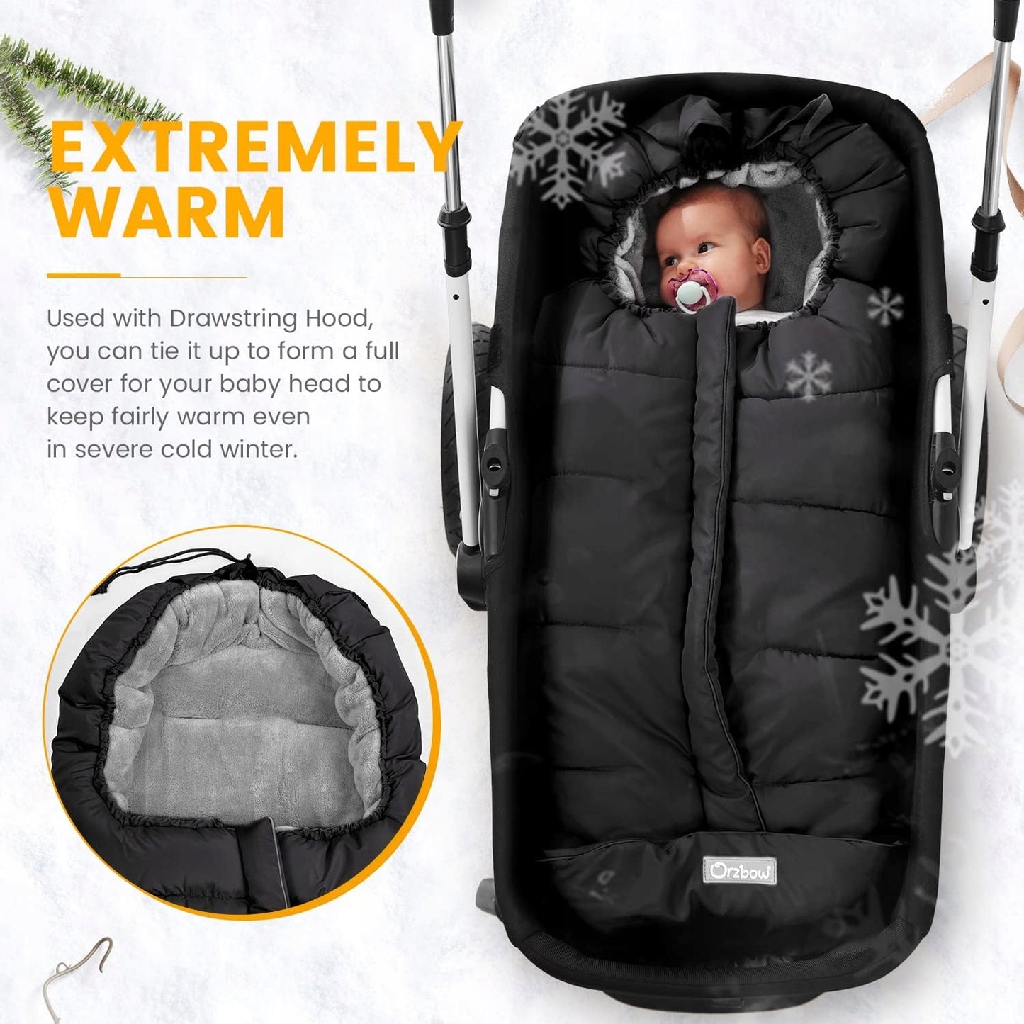 ORZBOW universal insulated stroller footmuff