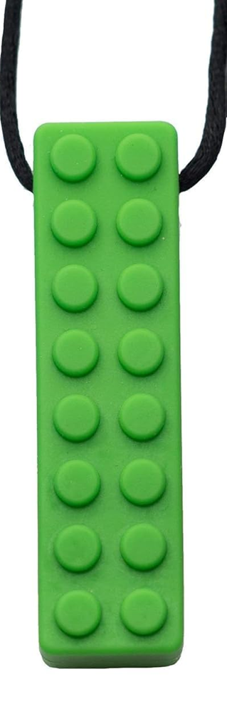 TILCARE Chew Chew upokojujúci náhrdelník – hryzadlo 1,8 x 6,4 cm ZELENÝ