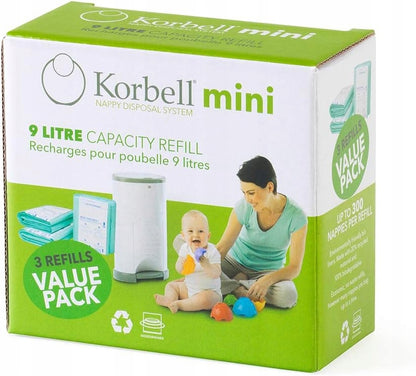 KORBELL vložky do nádoby na plienky 9L 3x MINI