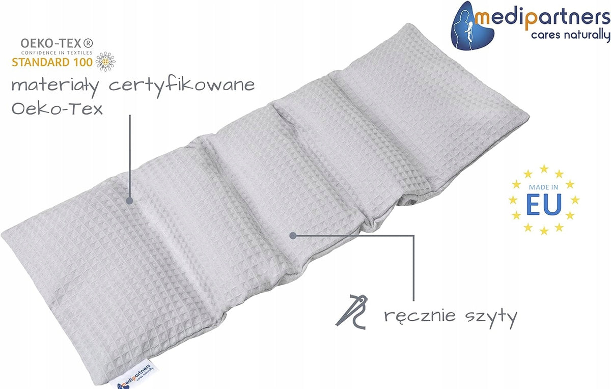 MEDIPARTNERS termofor s čerešňovými kôstkami VEĽKÝ 800 g 60x20 cm MINKY
