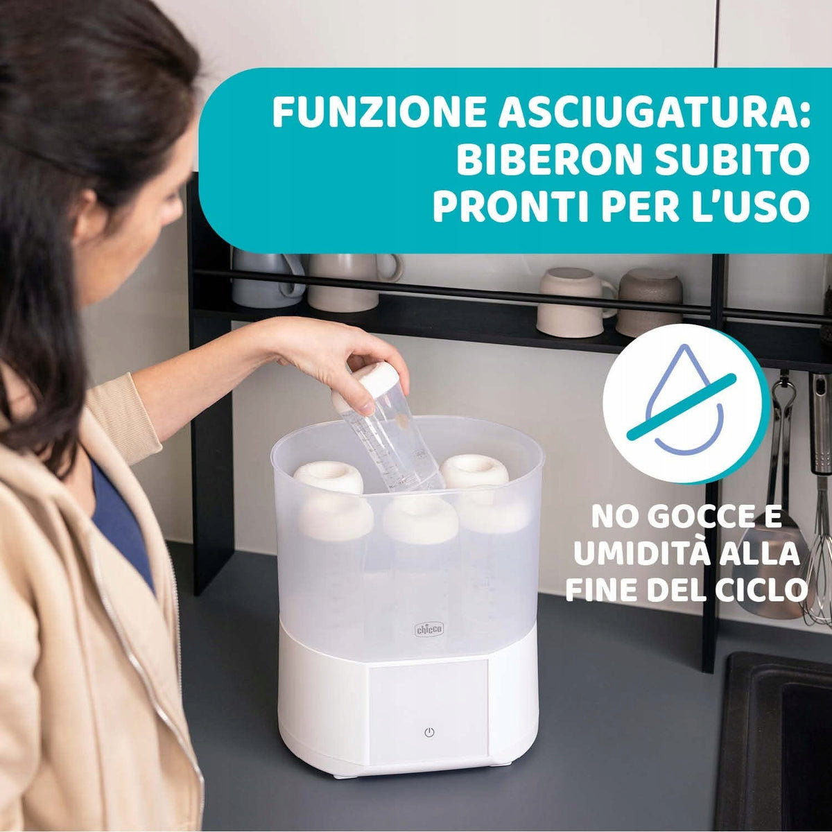 CHICCO parný sterilizátor so sušičkou All in One