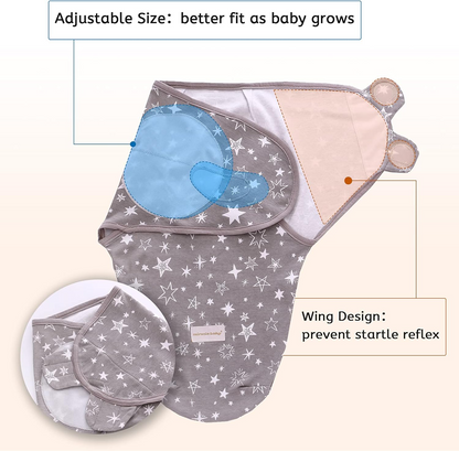 MIRACLE BABY zavinovačka spací vak 0 – 3 mesiace × 3
