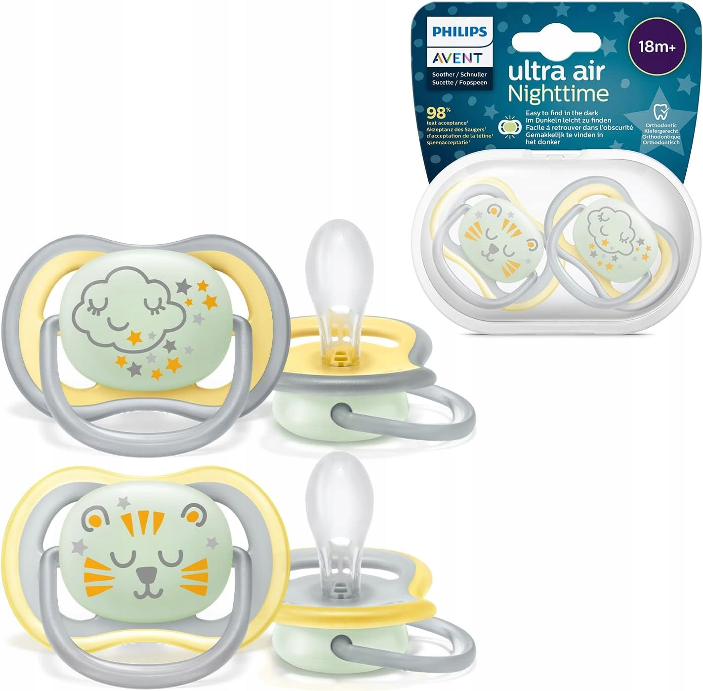 PHILIPS AVENT Ultra Air Night cumlíky x 2 18 mesiacov+ svietiace
