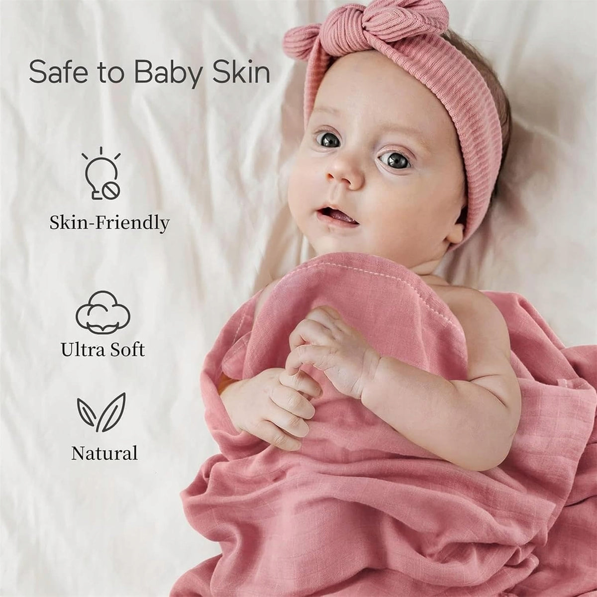 MOMCOZY mušelínové zavinovačky x4 bambus bavlna 120x120