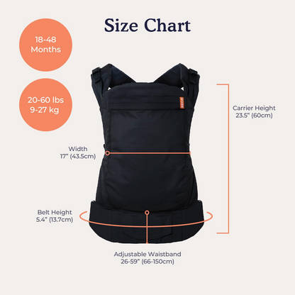 BECO TODDLER ergonomický nosič so sponami, 9–27 kg / 18–48 mes.