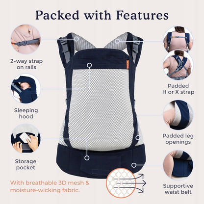 BECO TODDLER nosič na pracky 9-27kg mesh 3d