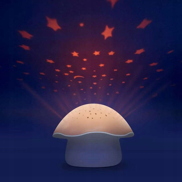 PABOBO Mushroom projektor hviezd s melódiami a senzorom plaču HUBA