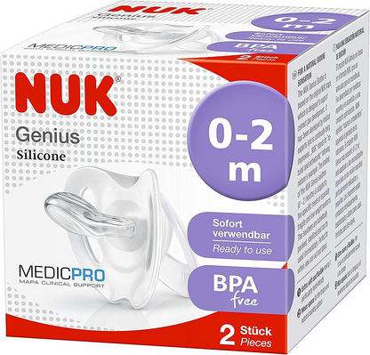 NUK Genius Medic Pro cumlík na upokojenie x2 0-2 mesiace