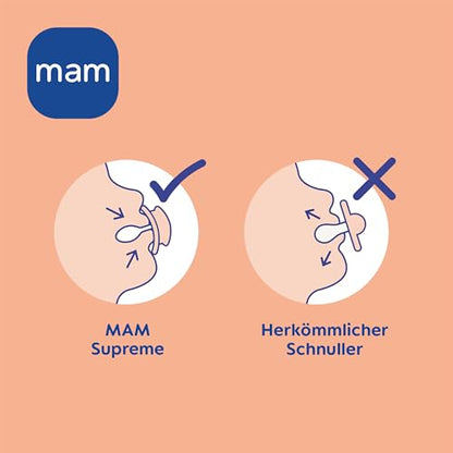 MAM Supreme Day&Night silicone pacifier 0-6m x4 GLOW-IN-THE-DARK