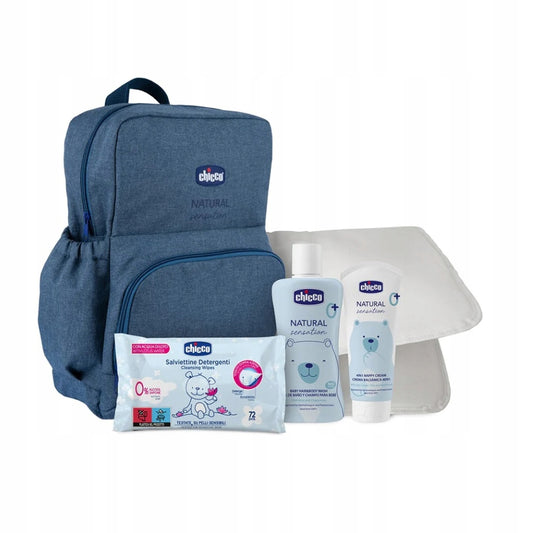 CHICCO Natural batohová taška na plienky a príslušenstvo + kozmetika
