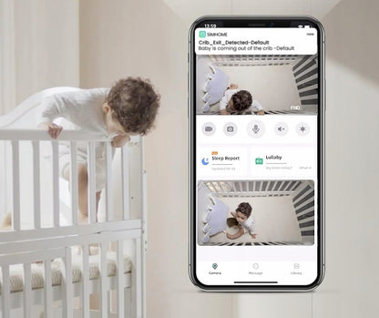 SIMSHINE Baby Pro kamera 2K 360° elektronická opatrovateľka + držiak