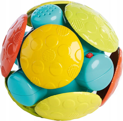 BRIGHT STARTS Wooble Booble vibrujúca guľa s melódiou na lezenie 12 cm