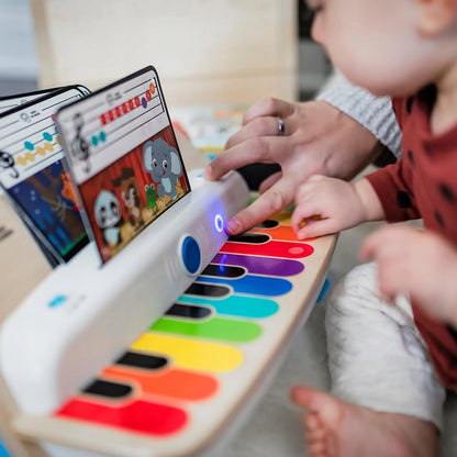 HAPE BABY EINSTEIN drevené dotykové pianínko + 5 hudobných kariet
