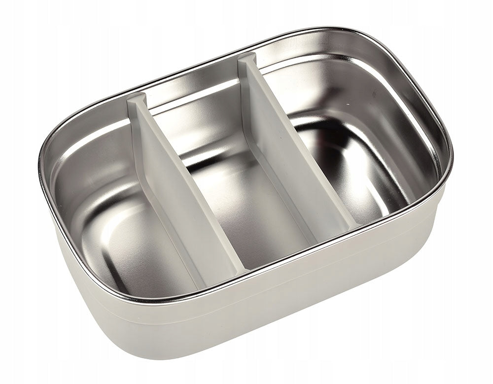 BEABA desiatový box lunchbox NEREZOVÁ OCEĽ 760 ml s priehradkami