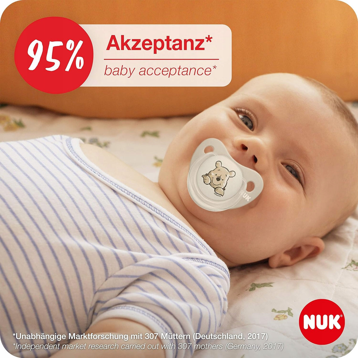 Additional ventilation holes and fewer contact points are gentle on baby's sensitive skin; the light effect