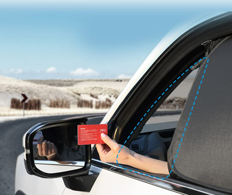 URAQT slnečné clony na bočné okná automobilu, 4 kusy