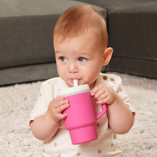 INFANTINO My 1st Tumbler silikónový hrnček s náustkom proti vyliatiu 266 ml 6 m+