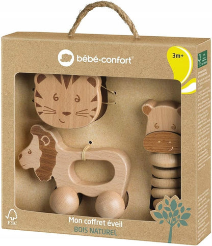 BEBE CONFORT wooden toy set with rattles, 3+ months