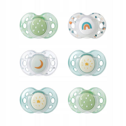 TOMMEE TIPPEE symetrické cumlíky x6 SVIETIA 18-36