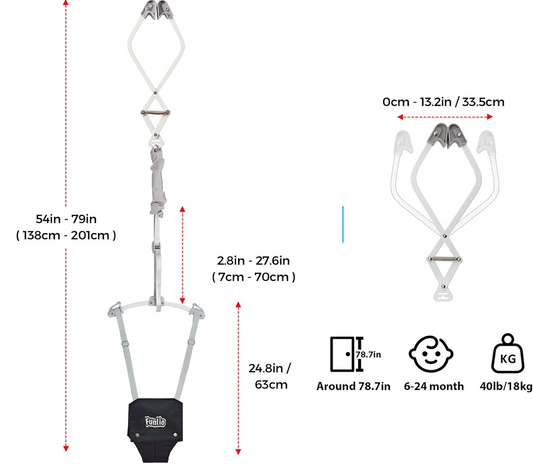 FUNLIO Hop skákadlo do dverí 6 – 24 mesiacov do 18 kg