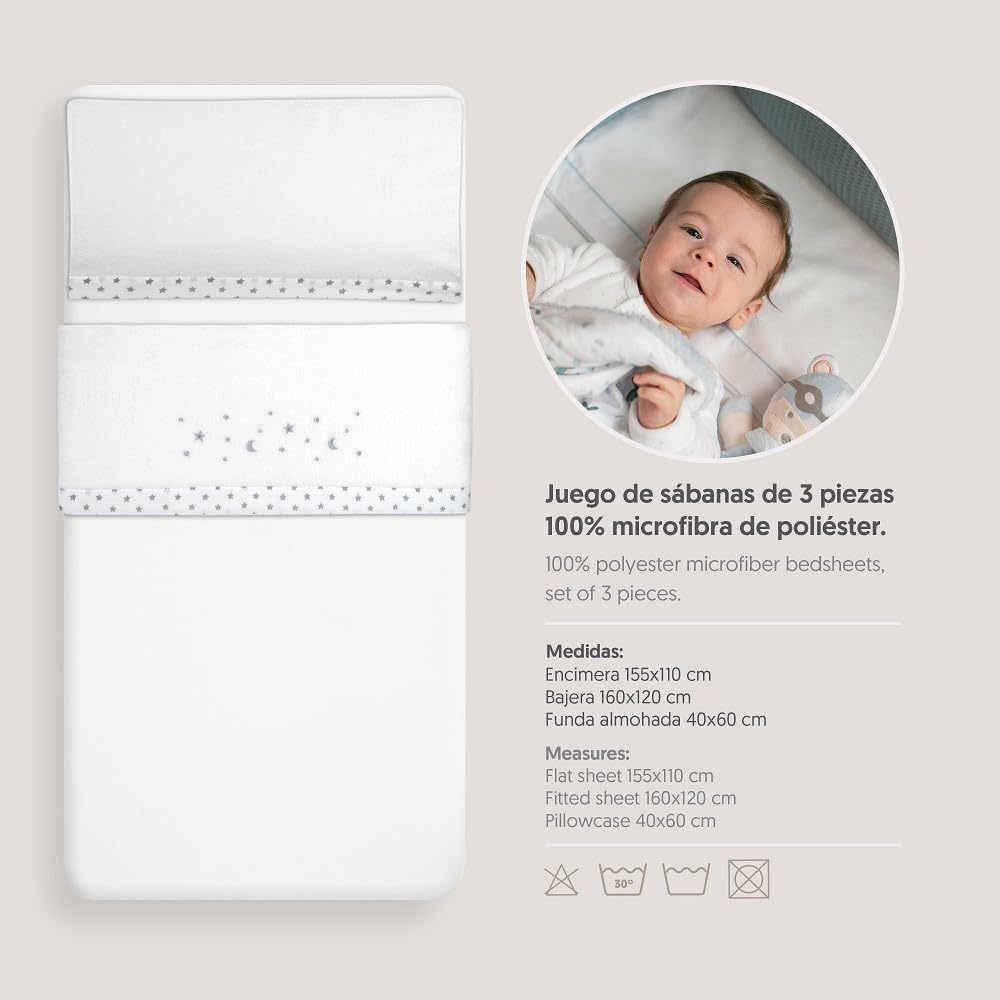 INTERBABY súprava posteľnej bielizne do postieľky 60x120 cm Coralina