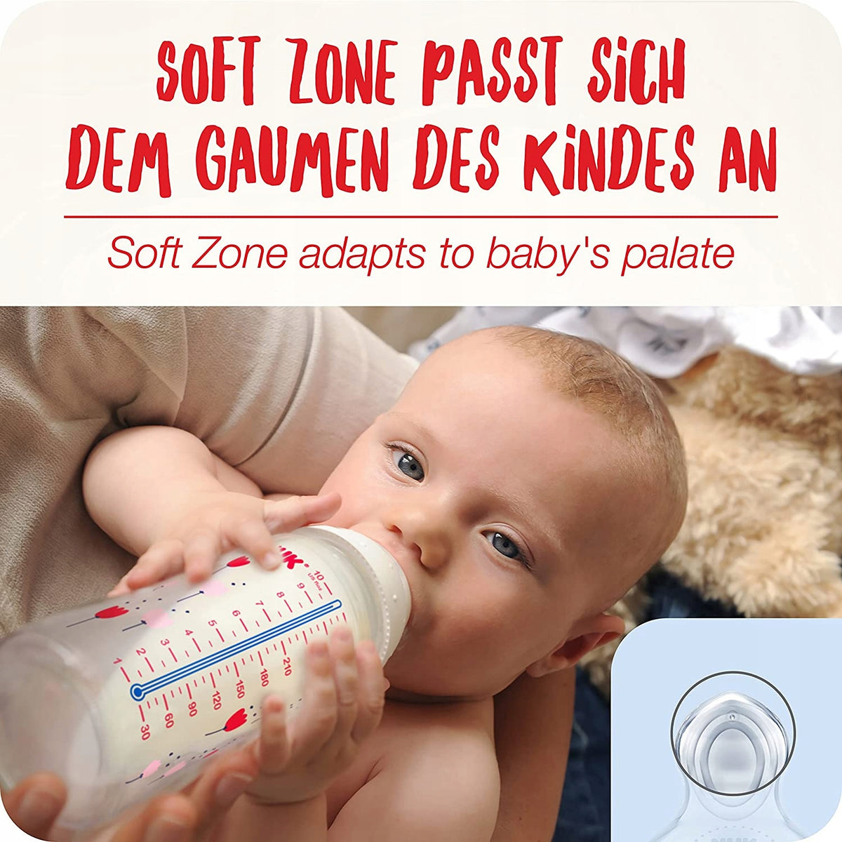 NUK NIGHT súprava fliaš 2x 300 ml KONTROLA TEPLOTY