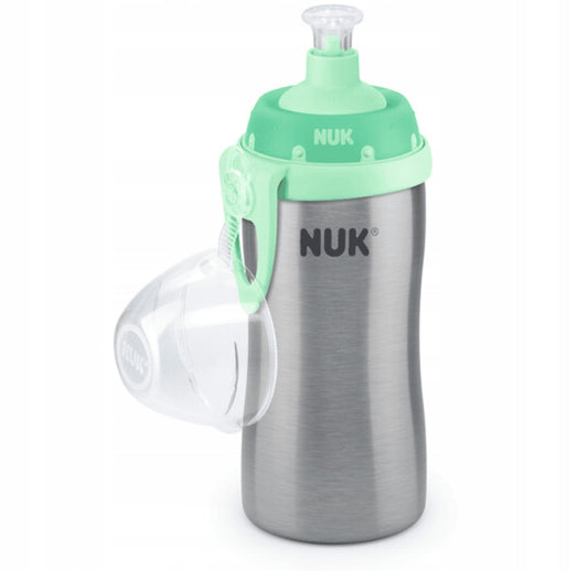 NUK Junior Cup FLES ROESTVRIJ STAAL push-pull-mondstuk 215 ml