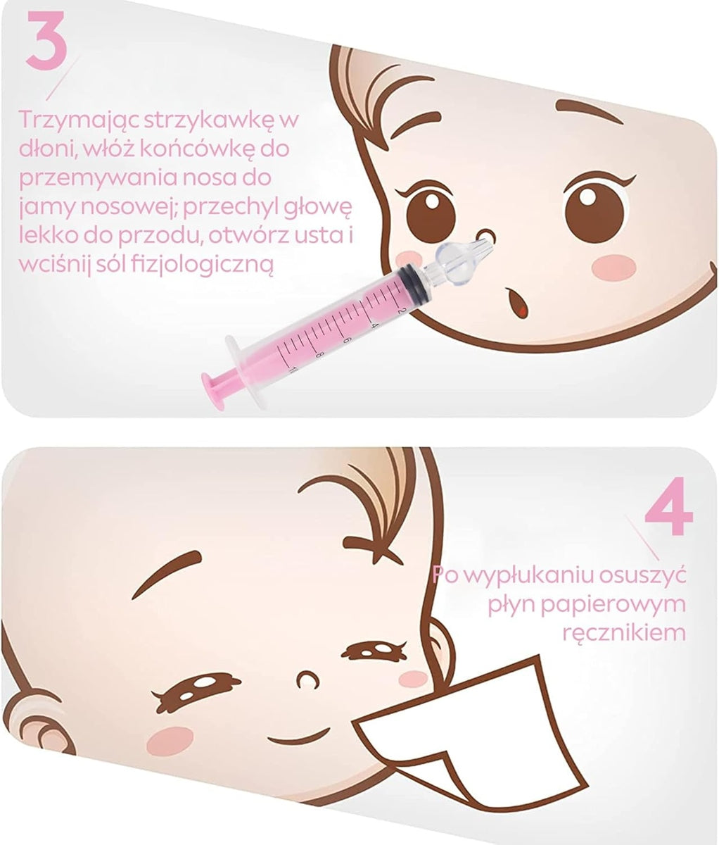 BABY AGE nosová irigácia, striekačky, 2 kusy, 10 ml