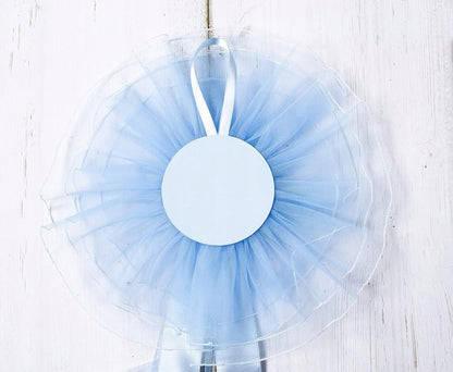 MARELI baby birth bow 32 cm ceramic tulle satin