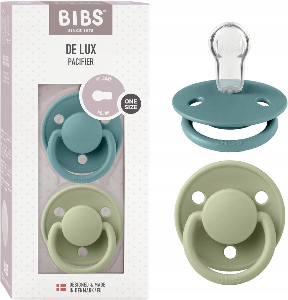 BIBS DE LUX smoczki uspokajające 2pack 0-3 lata SILIKON