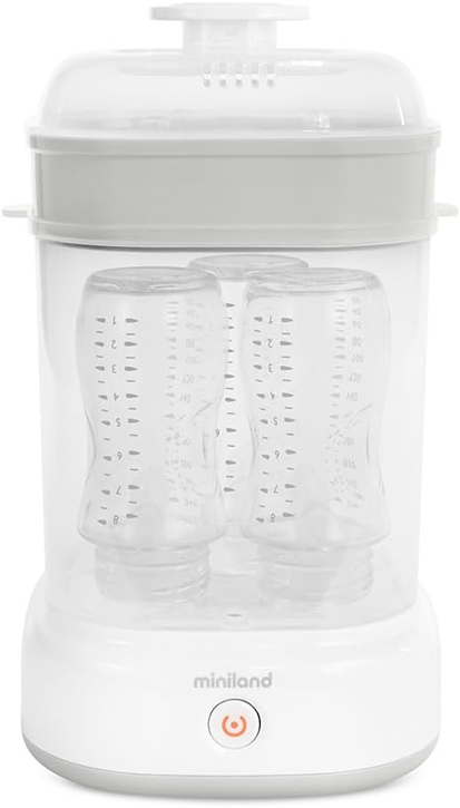 MINILAND Steamy 2v1 PARNÝ STERILIZÁTOR na 5 fliaš za 8 minút + kliešte