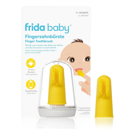 FRIDA BABY silikónová prstová zubná kefka + puzdro