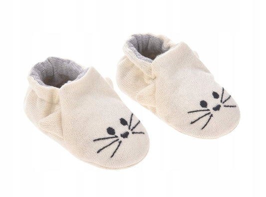 LASSIG Little Chums Cat BABYSCHOENTJES van biologisch katoen + zakje