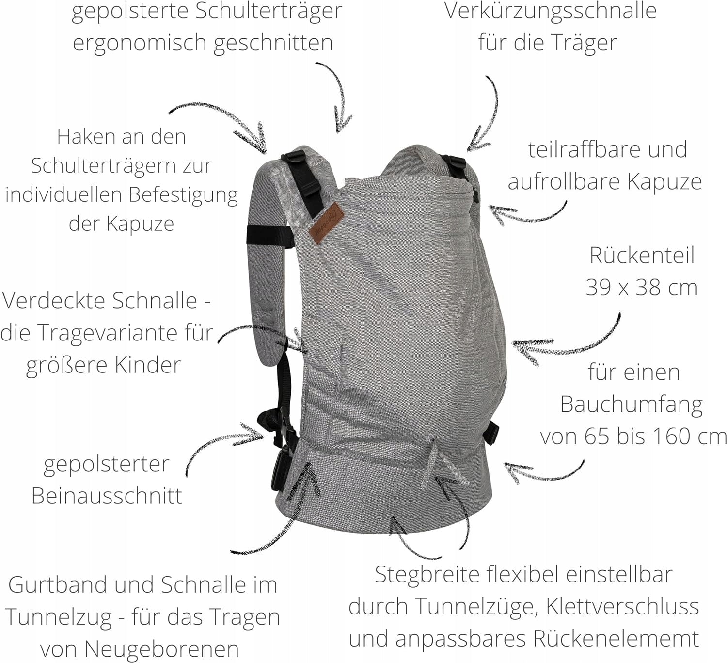 HOPPEDIZ BUCKLE 4v1 ergonomický nosič 3,5- 20kg