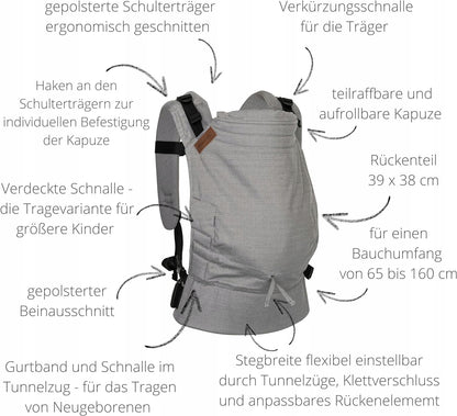 HOPPEDIZ BUCKLE 4v1 ergonomický nosič 3,5- 20kg