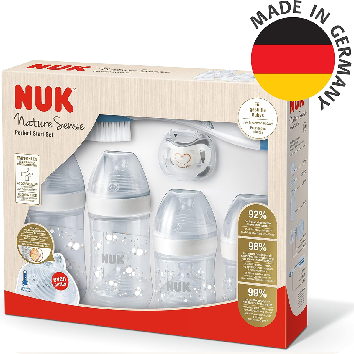 NUK súprava fliaš a príslušenstva Perfect Start Nature Sense 0 – 18