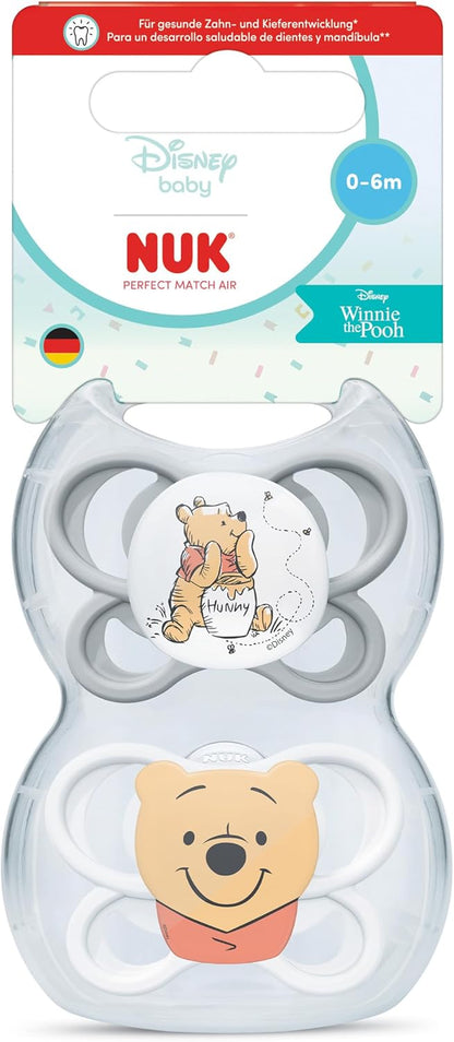 NUK Macko Pú Air silikónový cumlík 0-6m x2