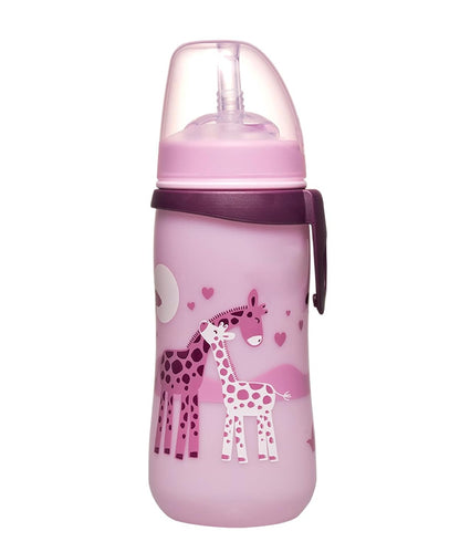 NIP Straw Cup nepriepustný pohár so slamkou 330 ml 12 m+ ŽIRAFY