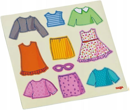 HABA magnetická skladačka Obleč Lilli 4 pozadia 54 magnetov