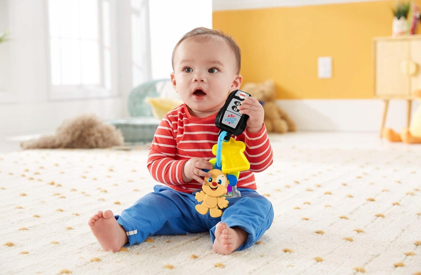 FISHER-PRICE interaktívne kľúče od auta s príveskom, nemecká verzia