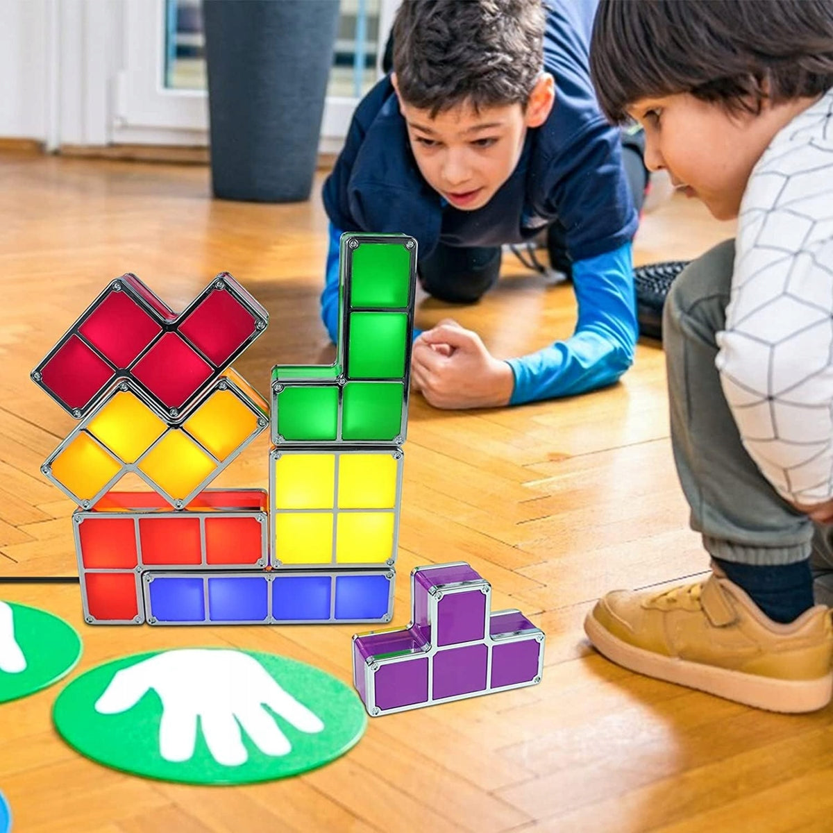JUSTUP The Magic Block LED nočná lampička, 7 dielov, 7 farieb TETRIS