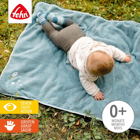 FEHN Malý zámok deka pre bábätká 75 × 100 cm s hrkálkou – fotografia produktu 2