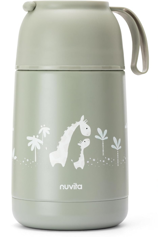 NUVITA 4475 jedálenská termoska z nehrdzavejúcej ocele 620 ml 0+ ŽIRAFY