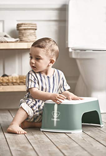 BabyBjörn Step Stool protišmykový stupienok pre deti zeleno-biely