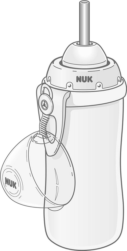 NUK 2 náustky a 2 slamky do fľaše FLEXI CUP