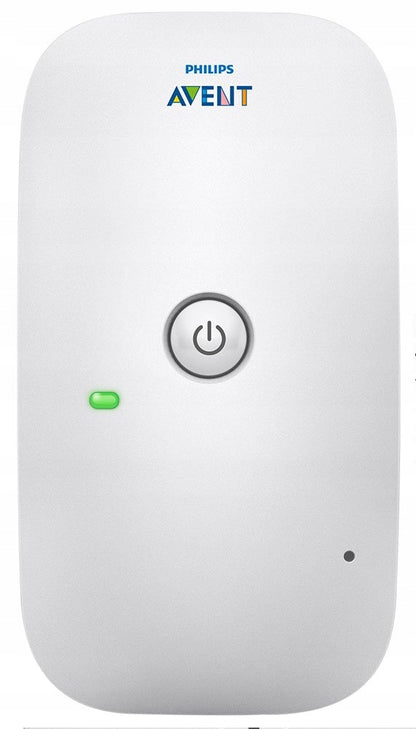 PHILIPS AVENT SCD503 niania elektroniczna DECT, biało-niebieska jednostka rodzica z przyciskiem i diodą