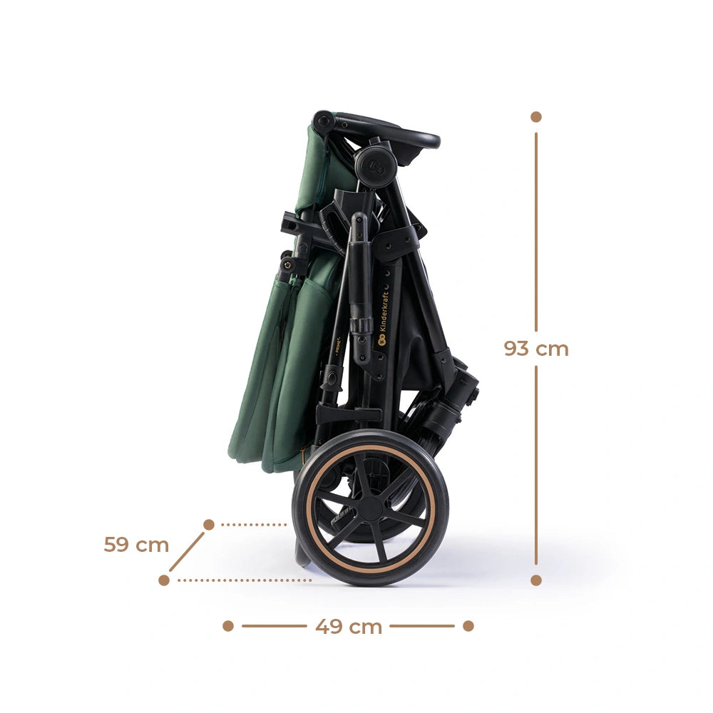 KINDERKRAFT PRIME2 2w1 wózek wielofunkcyjny do 22kg – DARK GREEN – zdjęcie 5