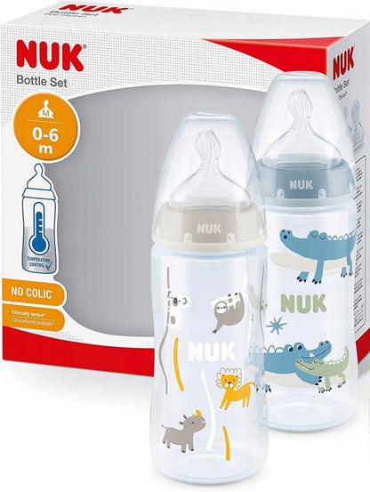 NUK No Colic sada fliaš 2x 300 ml 0-6