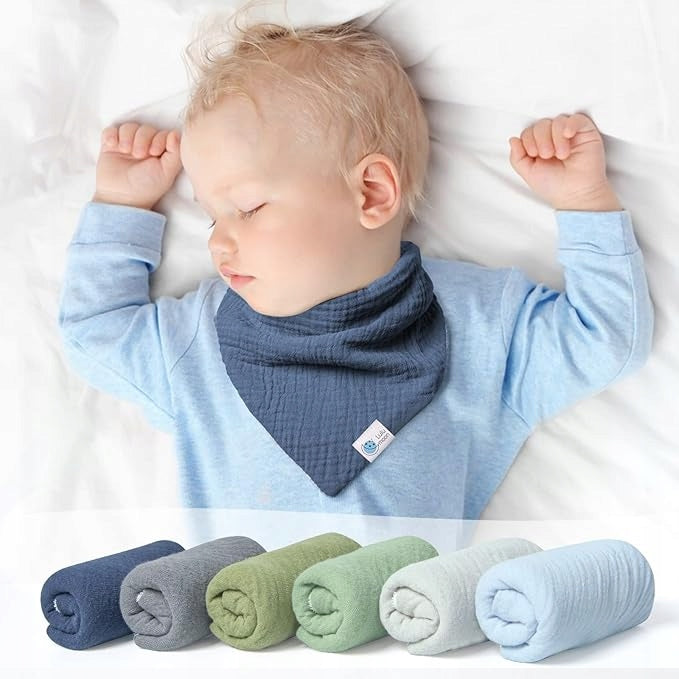 LULU MOON podbradníky – šatky na patentky, 0 – 36 mesiacov, x5